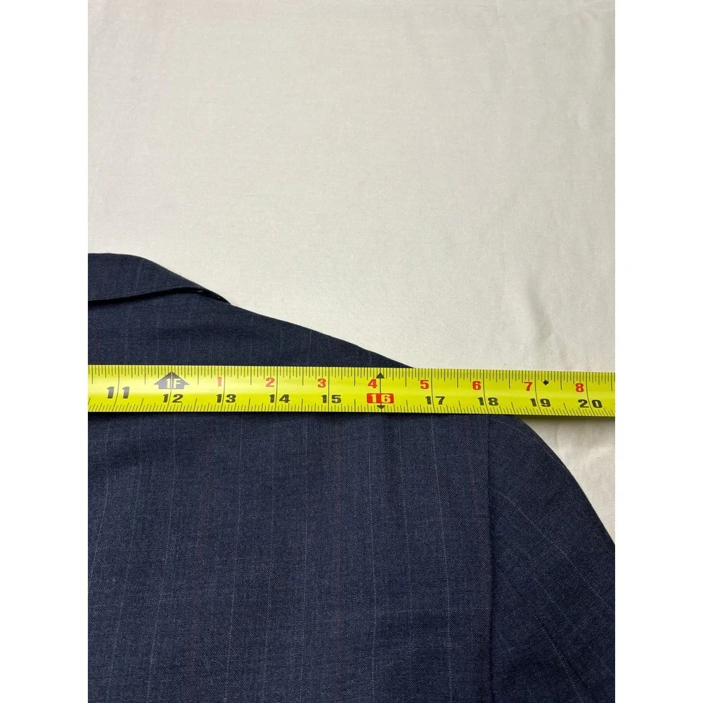 Vtg Brooks Brothers Makers Mens Navy Pinstripe Brooks-Blend 41R Blazer Sport USA